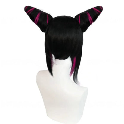 Wig Only / One Size Han Juri Cosplay Wig /Black Rose Red Wig Cosplay / Street Fighter Cosplay
