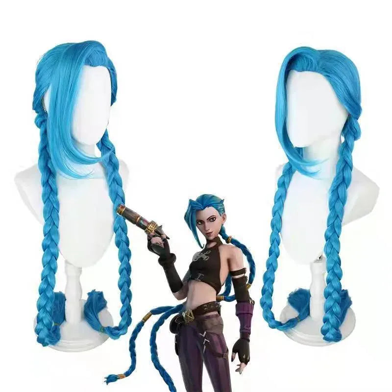 wig only / XS Arcane 2 Fractured Jinx Cosplay