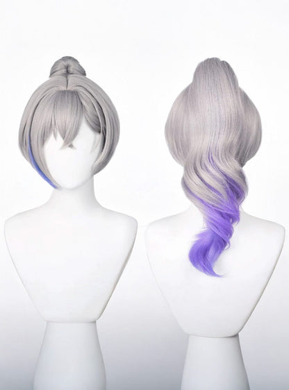 wig only / XS Silver Wolf Full Set Cosplay / Game Honkai Start Rail Silver Wolf Cosplay