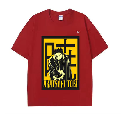 Wine Red / XS Akatsuki Tobi (Naruto) Anime Oversize T-Shirt