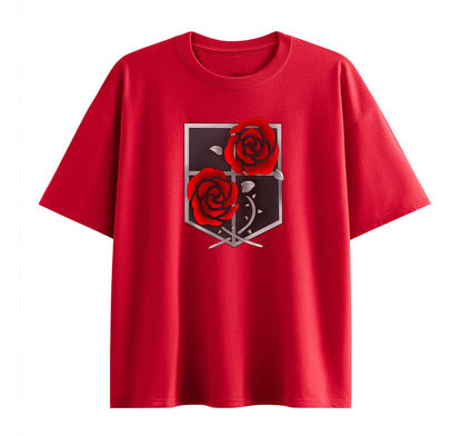 Wine Red / XS Garrison (Attack On Titan) Oversize T-Shirt