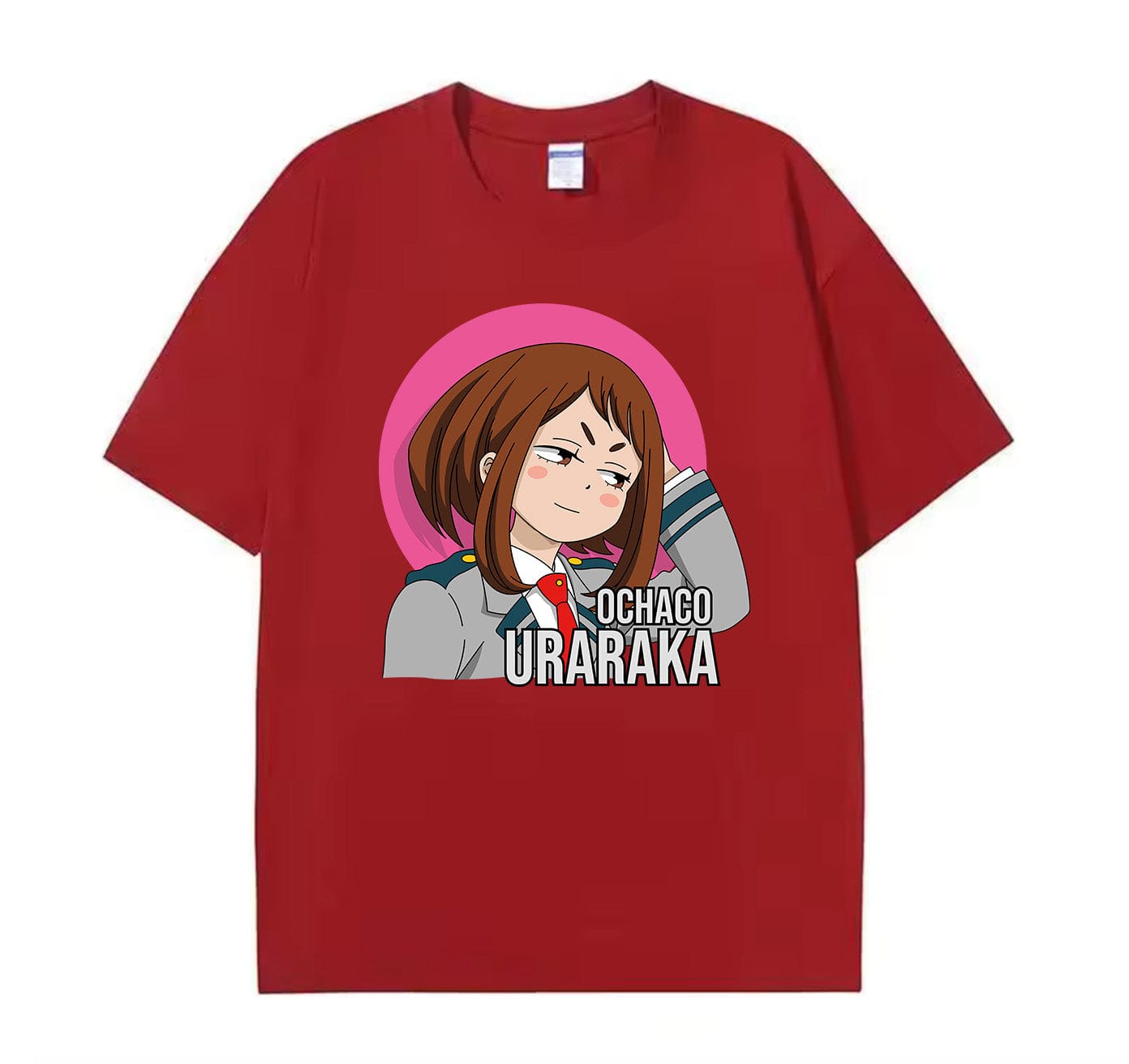 Wine Red / XS Ochaco Uraraka (My Hero Academia) Anime Oversize T-Shirt