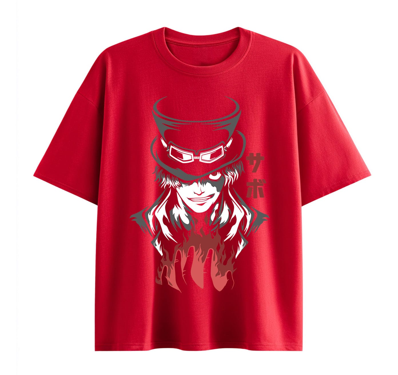 Wine Red / XS Sabo (One Piece) Anime Oversize T-Shirt