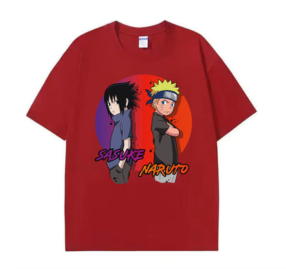 Wine Red / XS Sasuke (Naruto) Anime Oversize T-Shirt