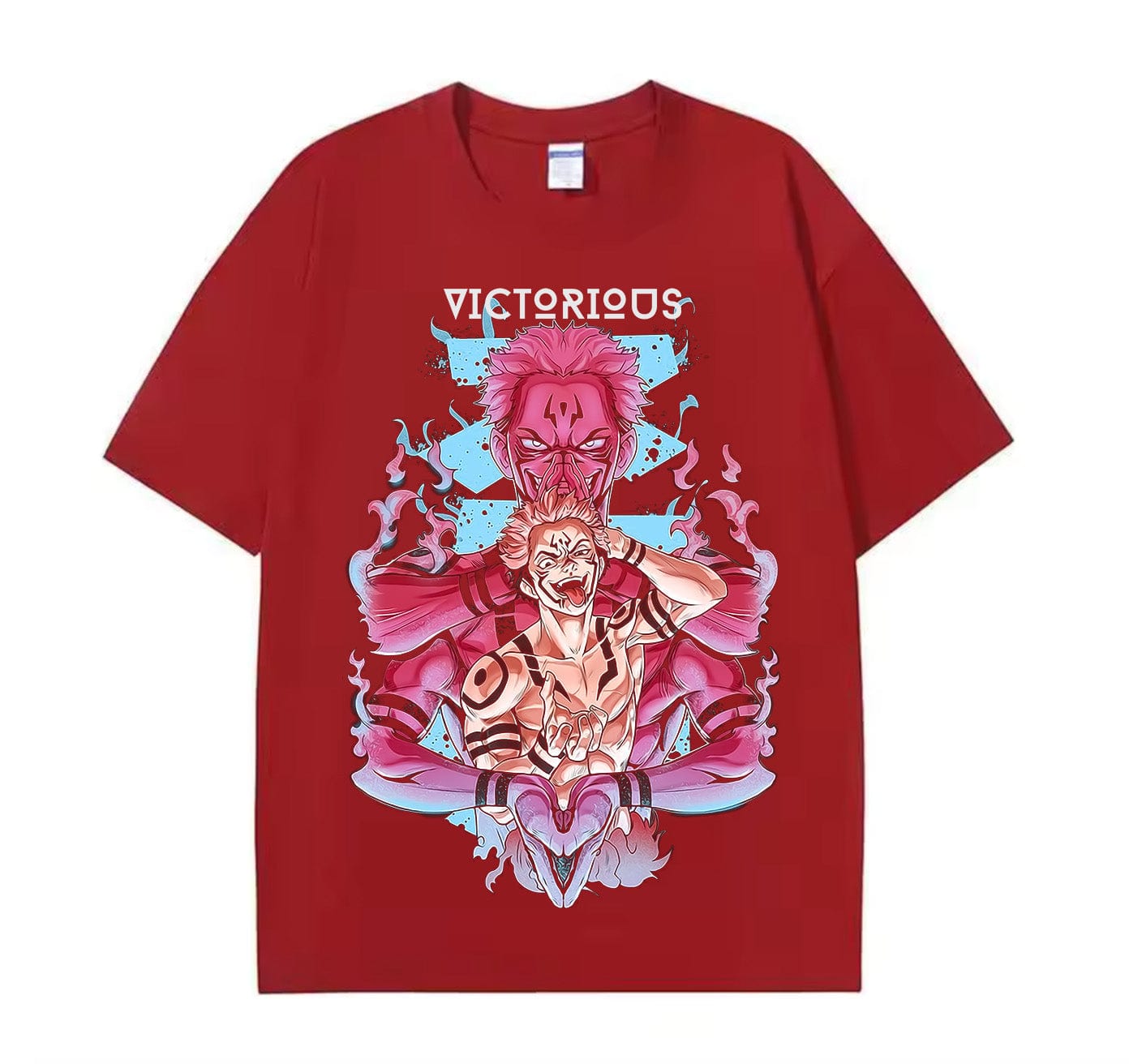 Wine Red / XS Sukuna (Jujutsu Kaisen) Anime oversize T-Shirt