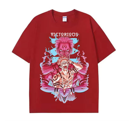 Wine Red / XS Sukuna (Jujutsu Kaisen) Anime oversize T-Shirt