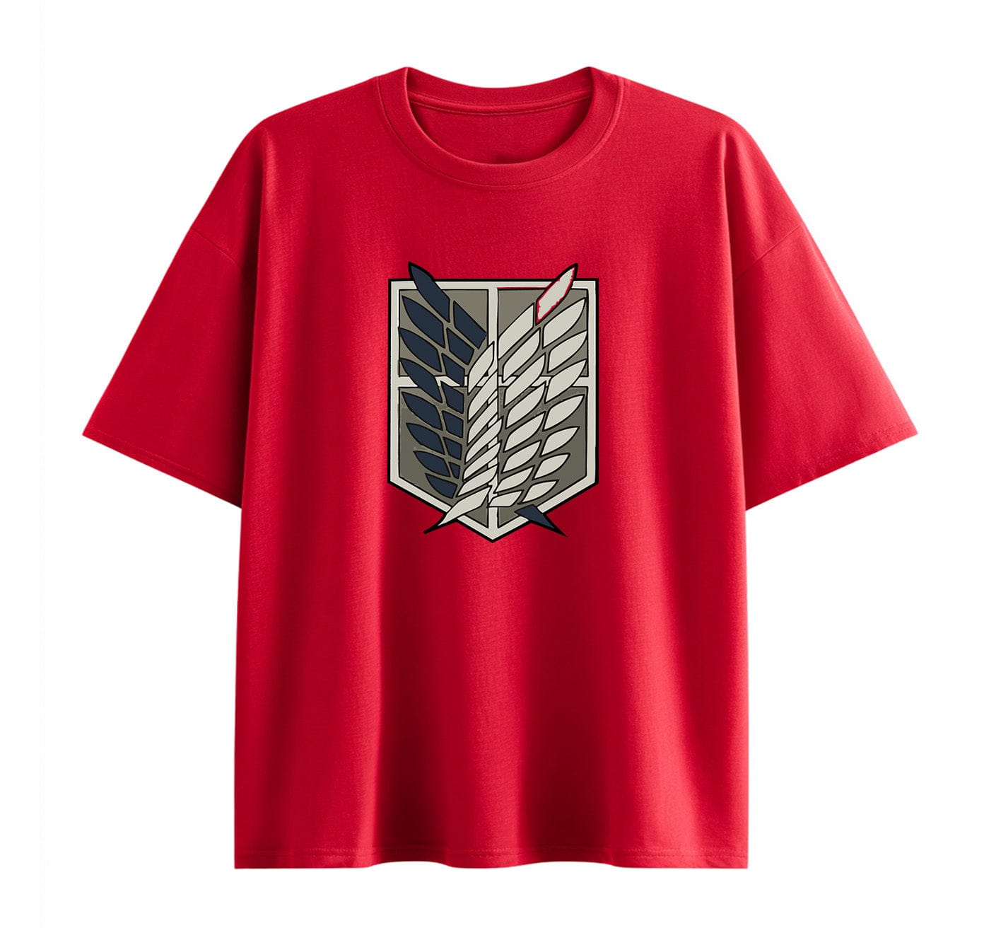 Wine Red / XS Survey Corps (Attack On Titan) Oversize T-Shirt