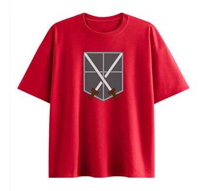 Wine Red / XS Training Corps (Attack On Titan) Oversize T-Shirt