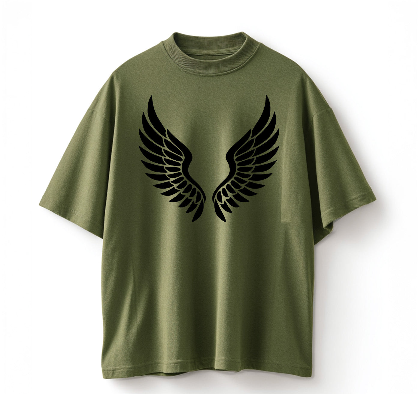 Leaf‑Swirl Symbol Anime Oversize T-Shirt