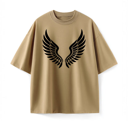 Leaf‑Swirl Symbol Anime Oversize T-Shirt