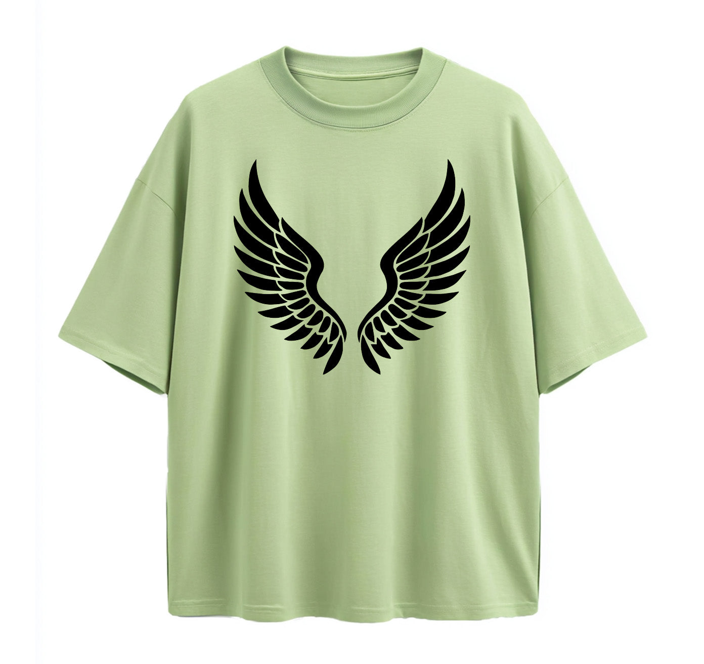 Leaf‑Swirl Symbol Anime Oversize T-Shirt