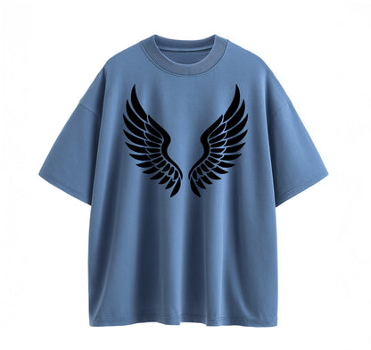 Leaf‑Swirl Symbol Anime Oversize T-Shirt