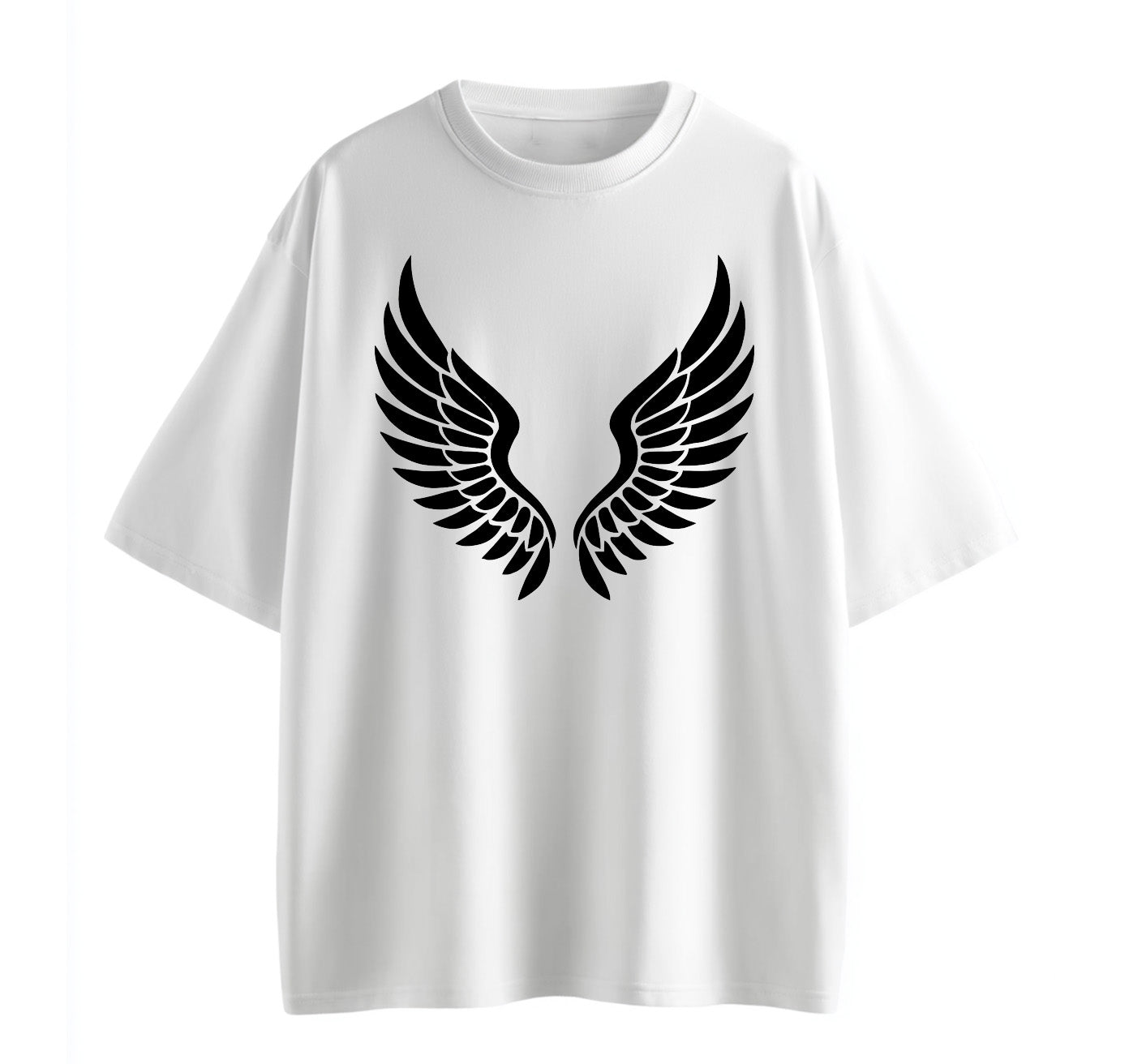 Leaf‑Swirl Symbol Anime Oversize T-Shirt