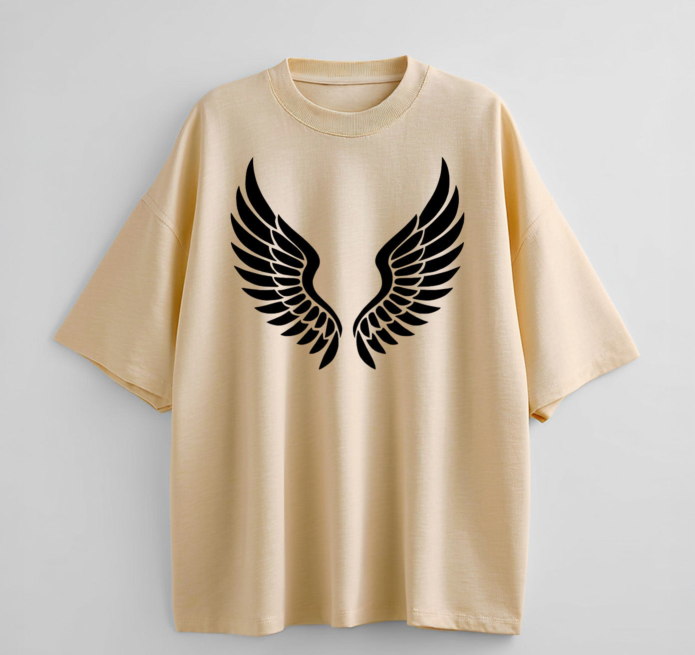 Leaf‑Swirl Symbol Anime Oversize T-Shirt