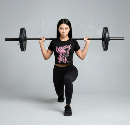 Women Cyber Sigil Bear Crop Top