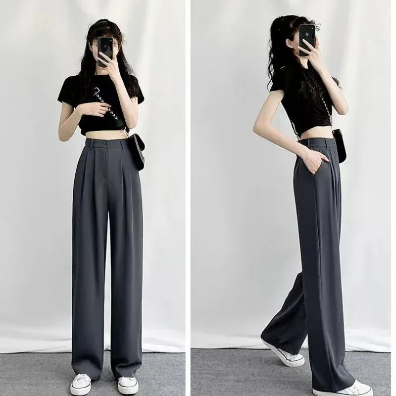 Women's 2025 Spring New Chic Long Sleeved Shirt+Vest+Casual Pants Three Piece Korean Elegant Casual Matching Set Female Suit
