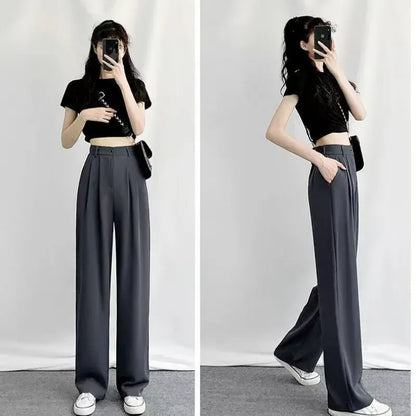 Women's 2025 Spring New Chic Long Sleeved Shirt+Vest+Casual Pants Three Piece Korean Elegant Casual Matching Set Female Suit