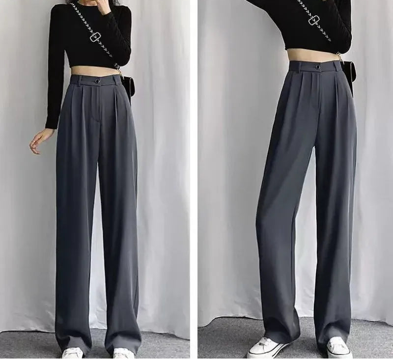 Women's 2025 Spring New Chic Long Sleeved Shirt+Vest+Casual Pants Three Piece Korean Elegant Casual Matching Set Female Suit