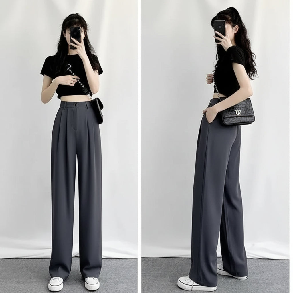 Women's 2025 Spring New Chic Long Sleeved Shirt+Vest+Casual Pants Three Piece Korean Elegant Casual Matching Set Female Suit