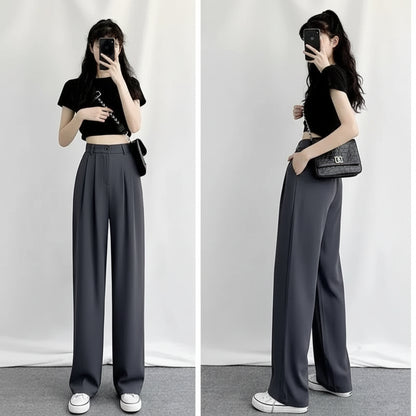 Women's 2025 Spring New Chic Long Sleeved Shirt+Vest+Casual Pants Three Piece Korean Elegant Casual Matching Set Female Suit