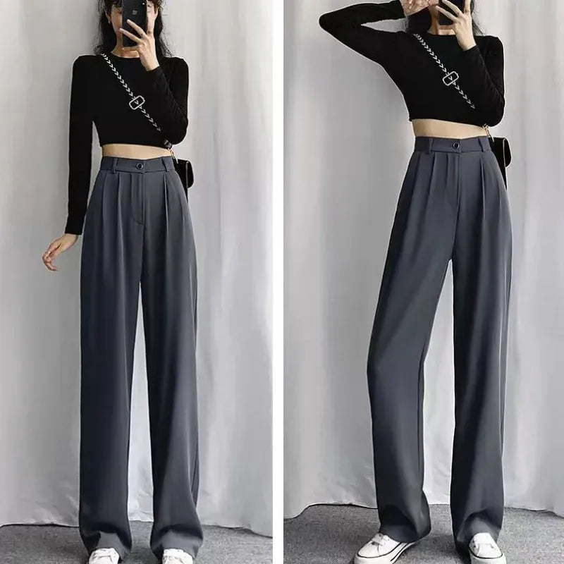 Women's 2025 Spring New Chic Long Sleeved Shirt+Vest+Casual Pants Three Piece Korean Elegant Casual Matching Set Female Suit