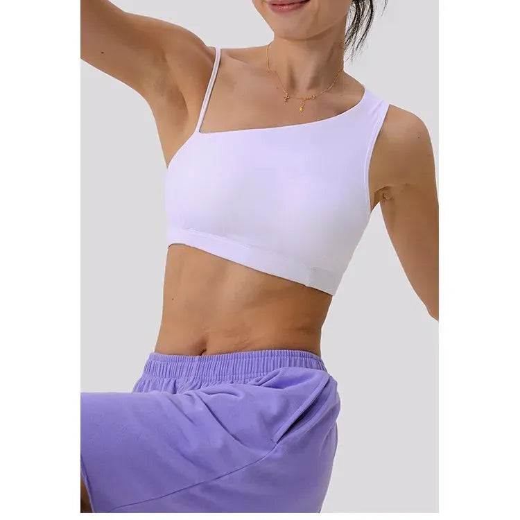 Women's Asymmetric Shoulder Straps Yoga Bra (Victorious SyncWear)