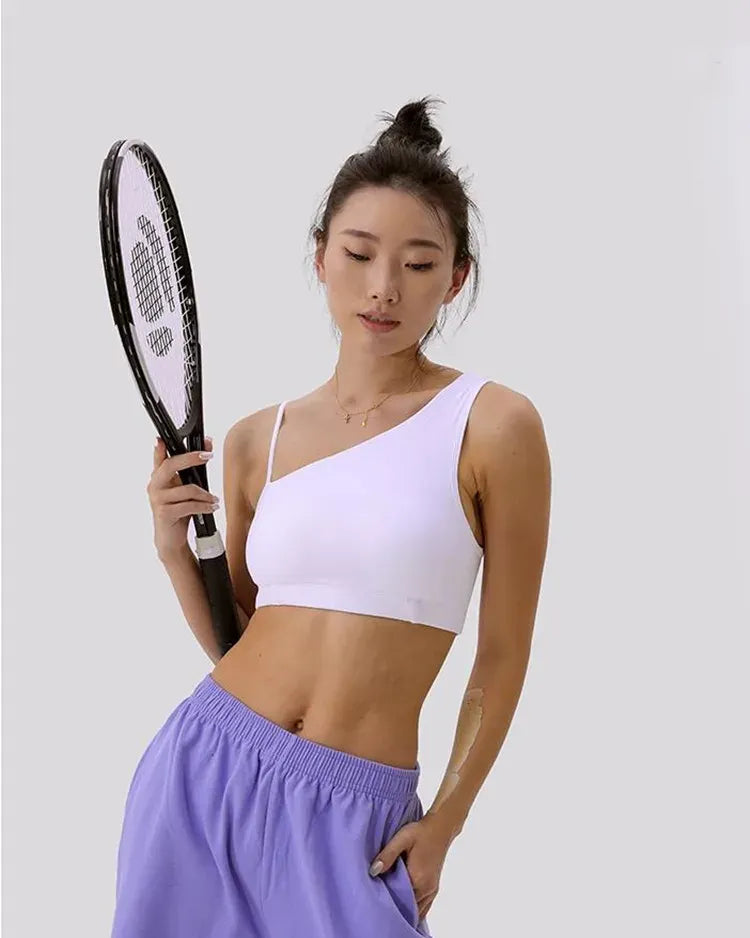 Women's Asymmetric Shoulder Straps Yoga Bra (Victorious SyncWear)