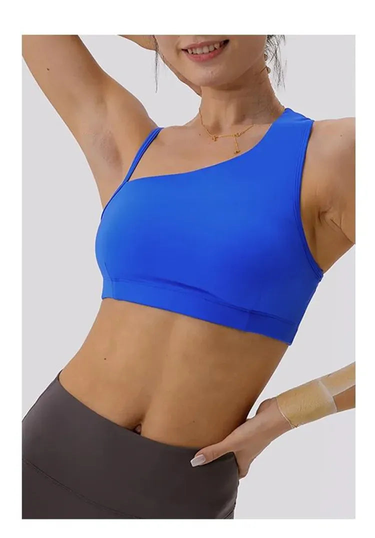 Women's Asymmetric Shoulder Straps Yoga Bra (Victorious SyncWear)