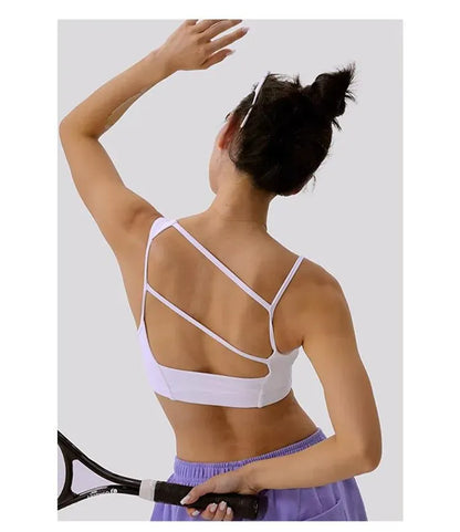 Women's Asymmetric Shoulder Straps Yoga Bra (Victorious SyncWear)