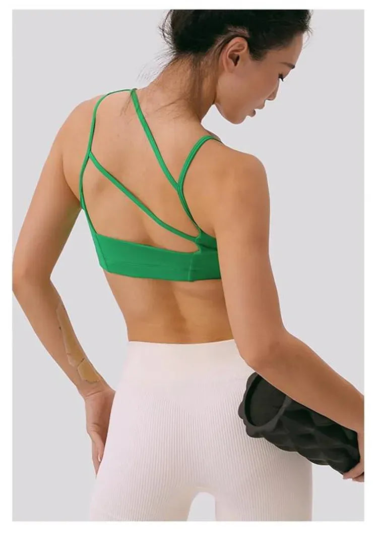 Women's Asymmetric Shoulder Straps Yoga Bra (Victorious SyncWear)