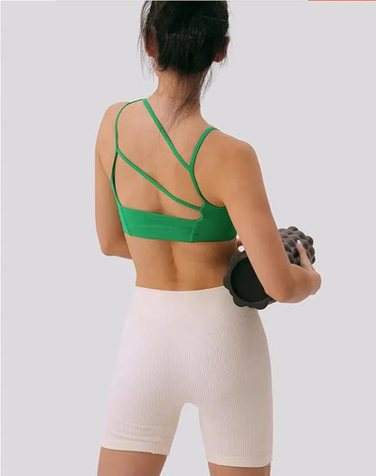 Women's Asymmetric Shoulder Straps Yoga Bra (Victorious SyncWear)
