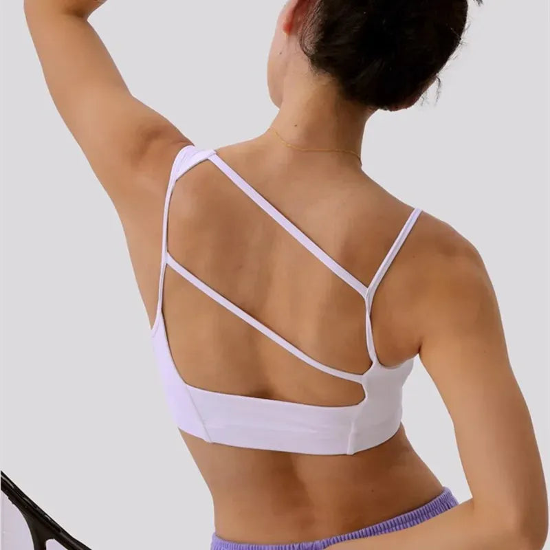 Women's Asymmetric Shoulder Straps Yoga Bra (Victorious SyncWear)