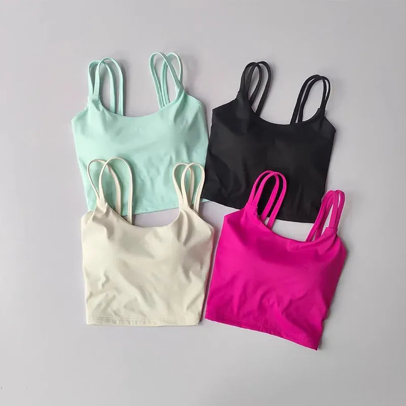 Women's Back knotted Sports Bra / High Impact Gym (Victorious Titanium Mesh)