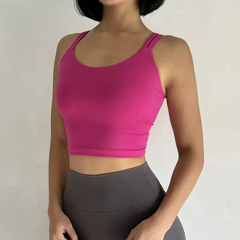 Women's Back knotted Sports Bra / High Impact Gym (Victorious Titanium Mesh)