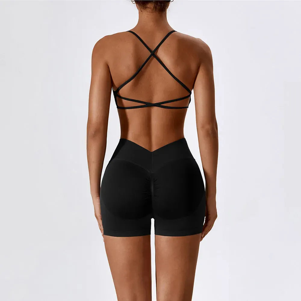 Women'S Gym Yoga Set/ Moisture Wicking Full Sets/ Short & Bra (Victorious AlpFlex)