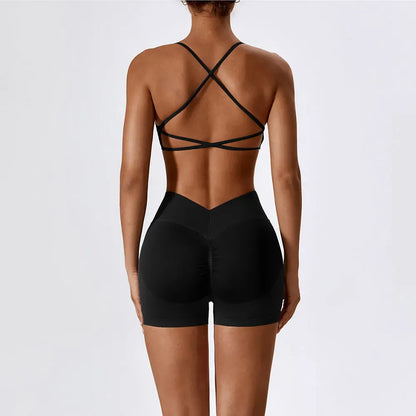 Women'S Gym Yoga Set/ Moisture Wicking Full Sets/ Short & Bra (Victorious AlpFlex)