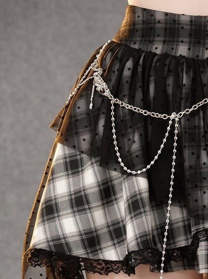Women's Harajuku Goth Skirt/Black & Grey