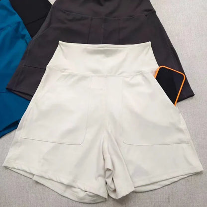 Women's High Waist Pocket Shorts/ Quick Dry Breathable Shorts