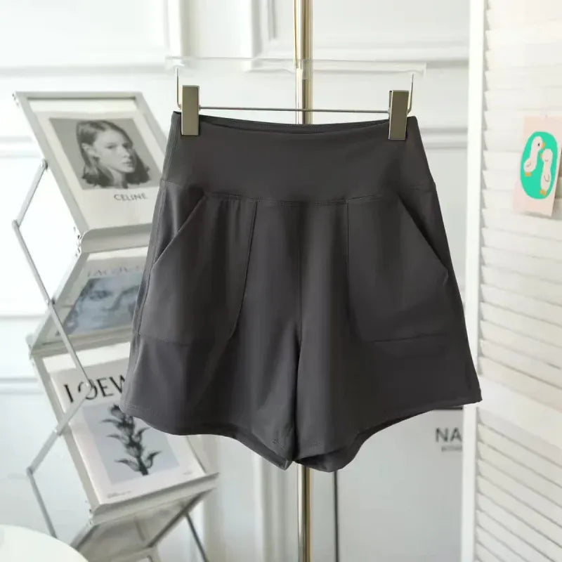 Women's High Waist Pocket Shorts/ Quick Dry Breathable Shorts