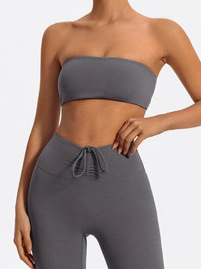 Women's Two Piece Fitness Sports Set / Yoga Gym Outfit / Strapless Bra ( Victorious Nakama Power Bra)