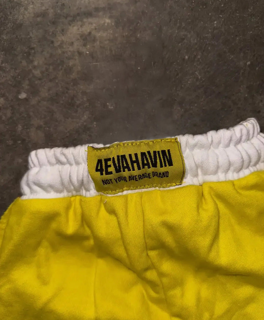 Unisex Gym Shorts Embroidered Gothic Grunge