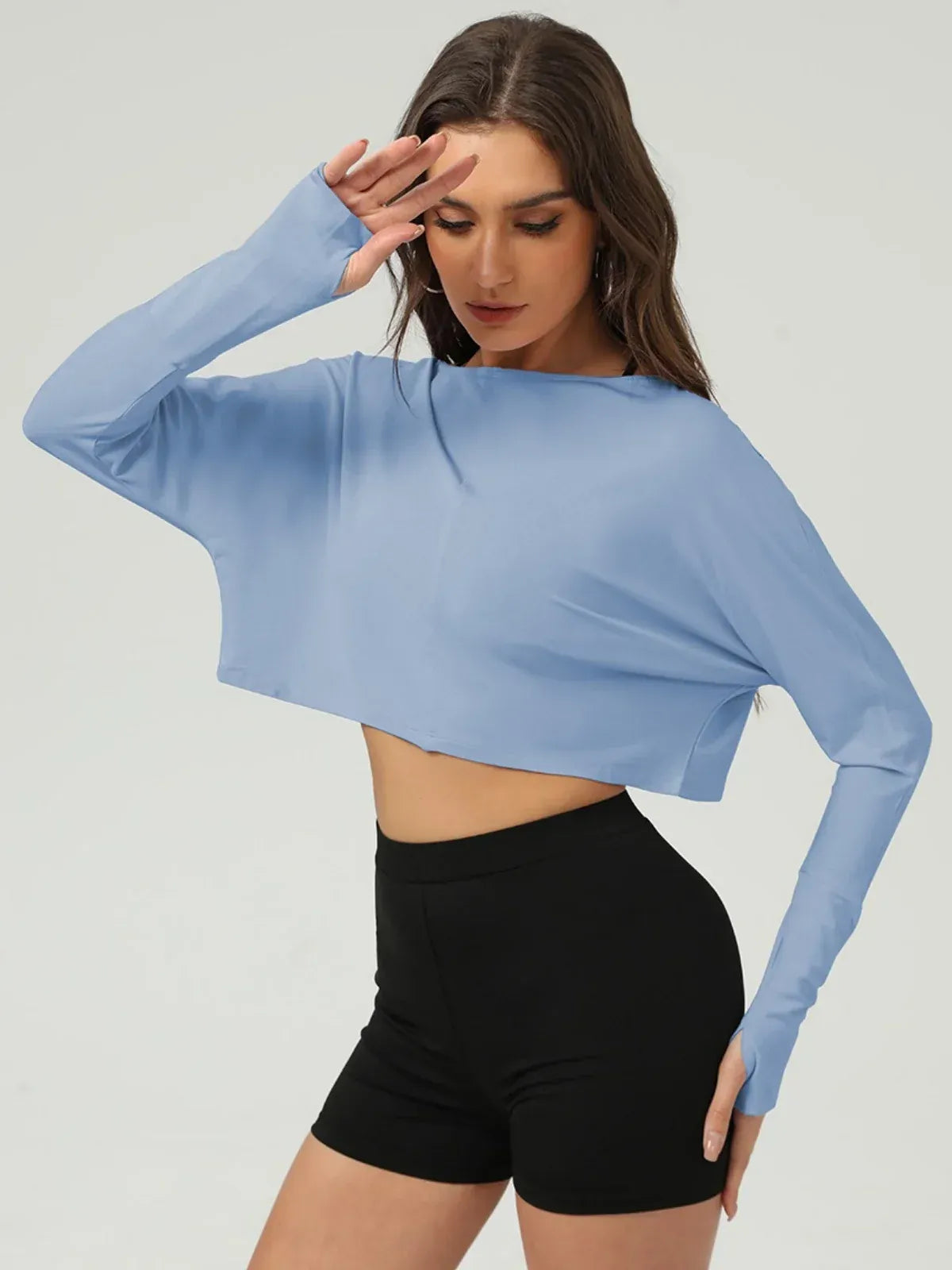 Yoga Shirts Women Long Sleeve Hollow Out Backless Crop Top (Victorious NeuraFit)