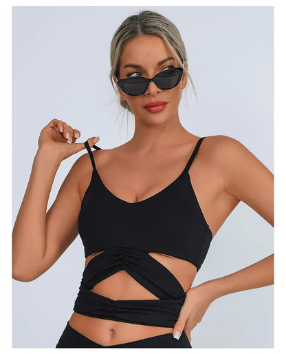 Yoga Vest Women's / Chest Pad Hollow Bra/ (Victorious Pulse Tech Support)