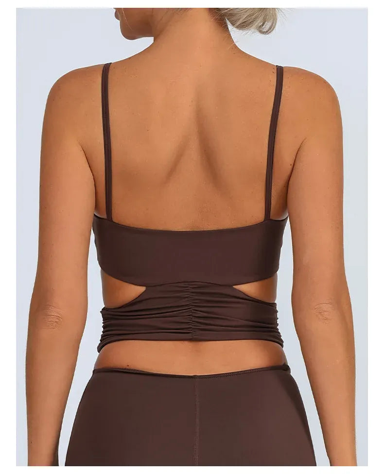 Yoga Vest Women's / Chest Pad Hollow Bra/ (Victorious Pulse Tech Support)