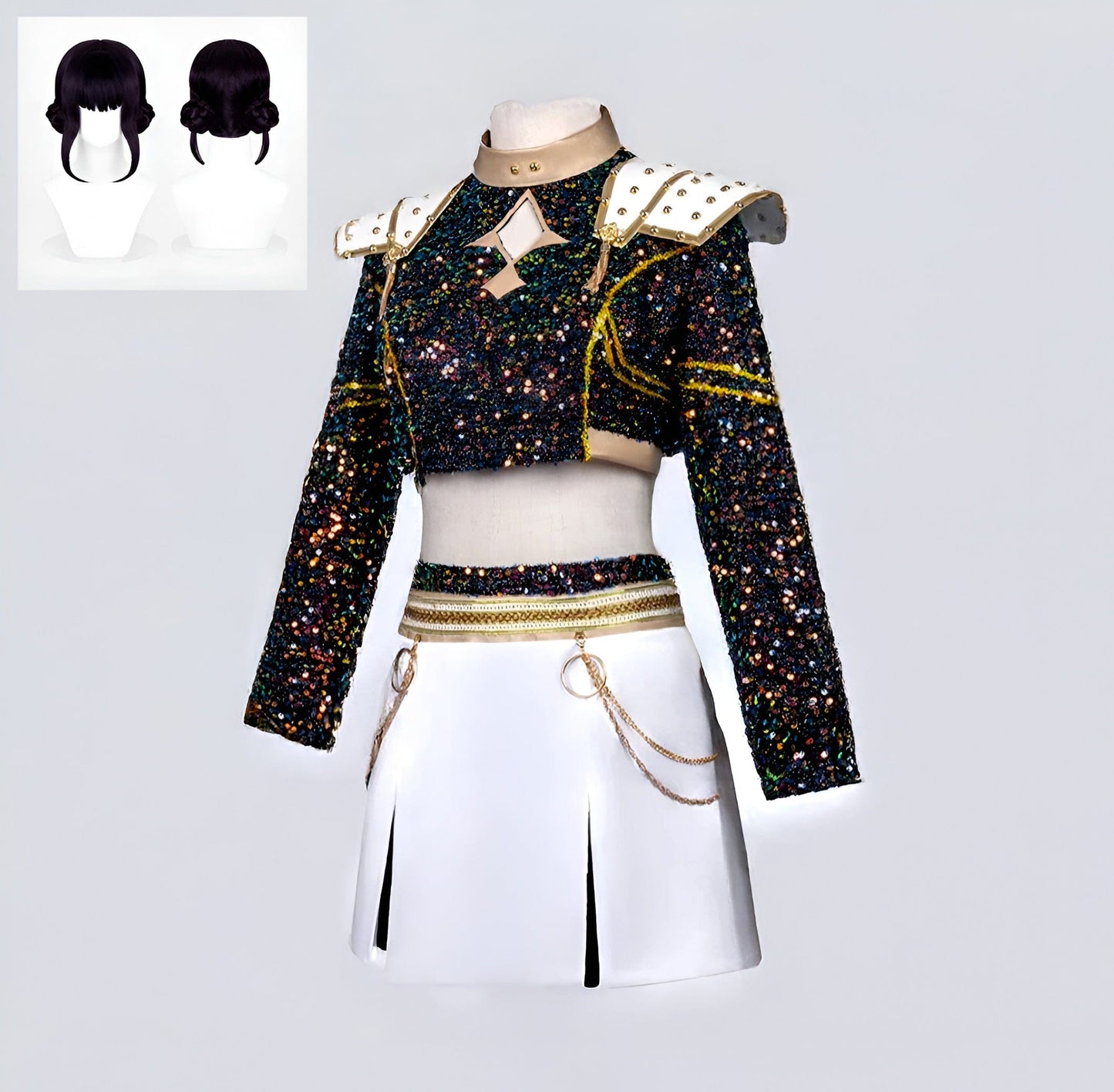 Zoey Costume Wig / 110 KPop Demon Hunters Golden Outfits/ Mira, Rumi, Zoey Cosplay