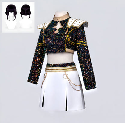 Zoey Costume Wig / 110 KPop Demon Hunters Golden Outfits/ Mira, Rumi, Zoey Cosplay
